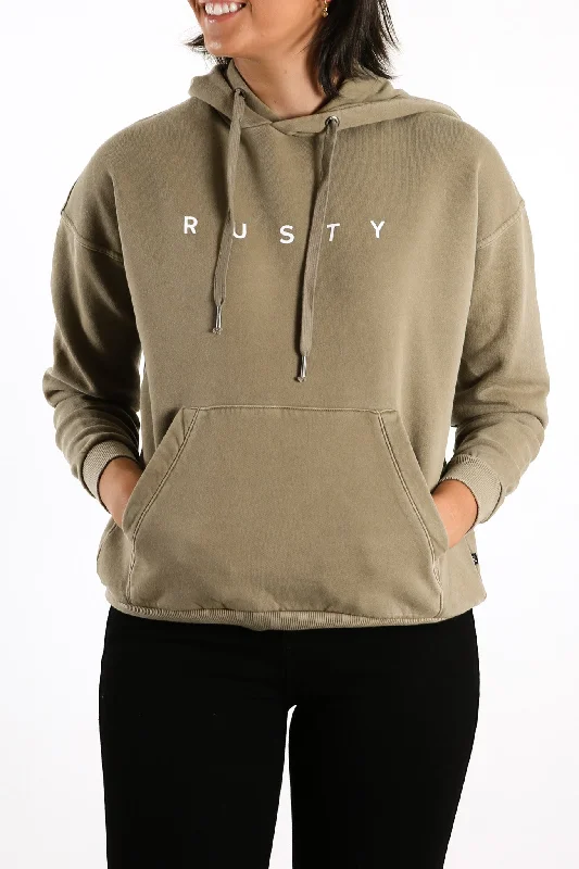 Essentials Hooded Fleece Faded Olive Hoodie with Thumb Holes Functional Cozy