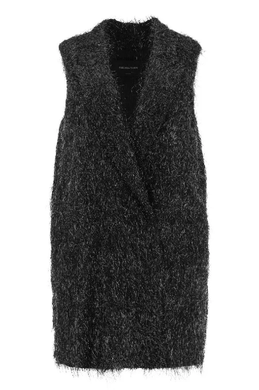 Fibre metallised waistcoat Elegant Wool Blend Waistcoat