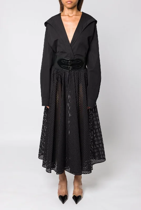 Alaïa Hooded Body Hoodie with Drawcord Adjustable Secure