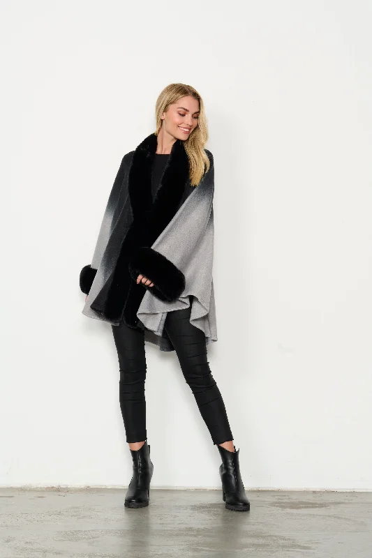 HOLMES & FALLON | Gradient Print Shawl Classic Wool Shawl Wrap