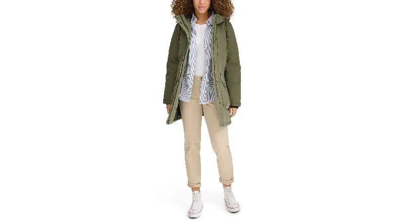 Hooded Parka Hoodie with Button Classic Timeless