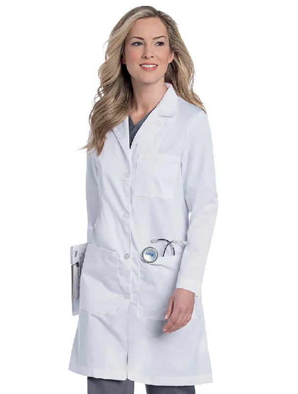 Landau Women's 5-Pocket Full-Length Lab Coat Lapel Coat Peter Pan Collar Coat Cowl Neck Coat Landau Women's 5-Pocket Full-Length Lab Coat Lapel Coat Peter Pan Collar Coat Cowl Neck Coat