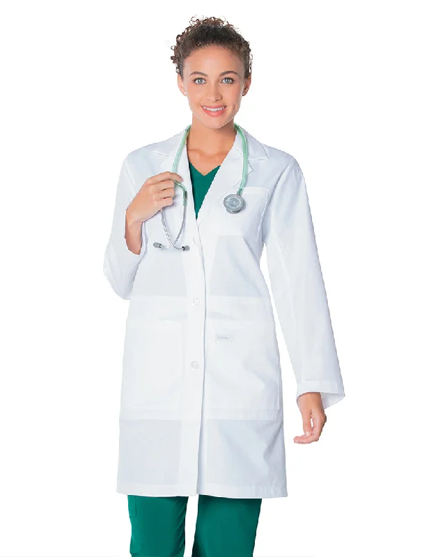 Landau Women's 5-Pocket Full-Length Notebook Lab Coat Off-the-Shoulder Jacket Double-Breasted Coat Single-Breasted Coat Landau Women's 5-Pocket Full-Length Notebook Lab Coat Off-the-Shoulder Jacket Double-Breasted Coat Single-Breasted Coat