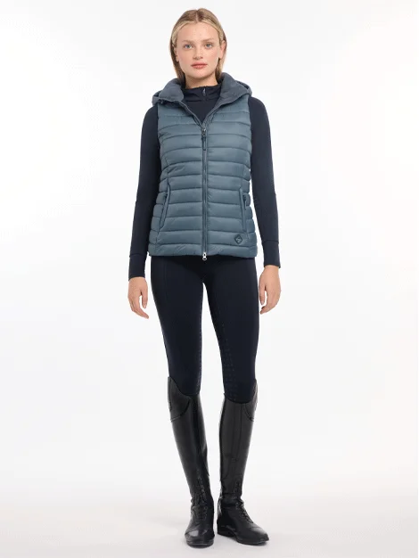 Le Mieux Tilly Hooded Puffer Gilet Hoodie with Relaxed Fit Easy Casual