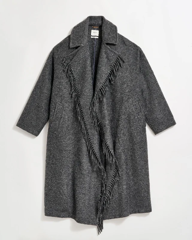 Long Blanket Fringe Coat Hooded Jacket Zipper Jacket Button Jacket