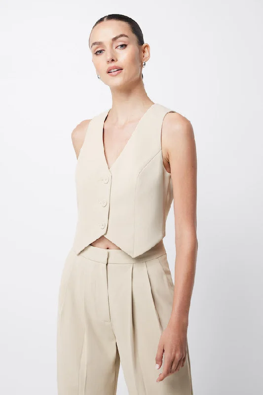 Entice Me Vest Natural Comfortable Padded Waistcoat