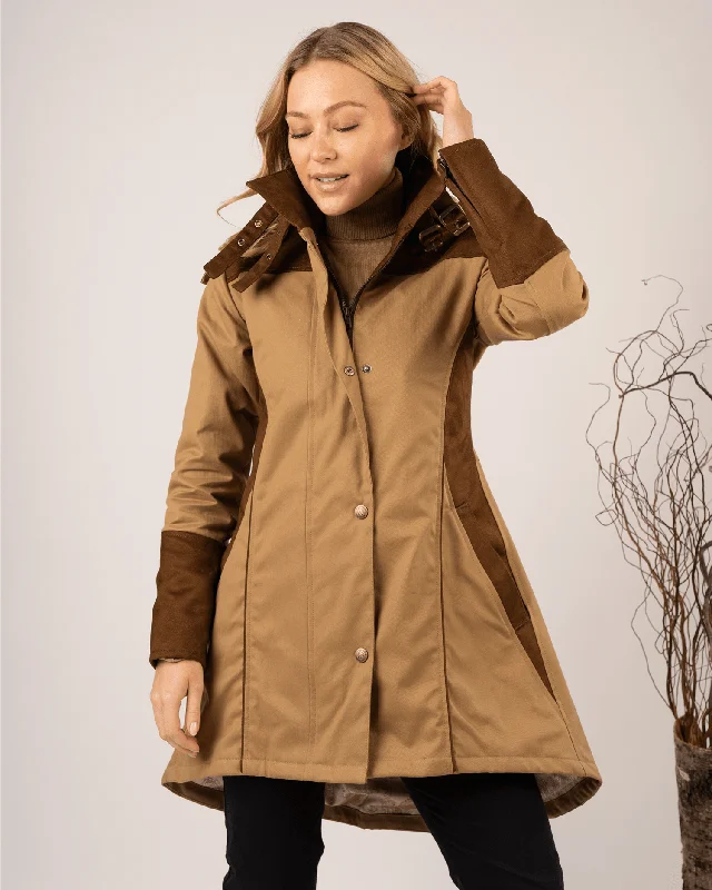 Odette Herringbone Waterproof Coat Coat Overcoat Trench Coat