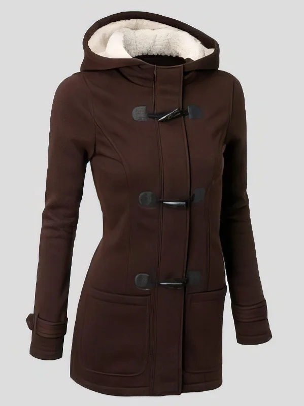 Pocket Toggle Coat Parka Anorak Hoodie