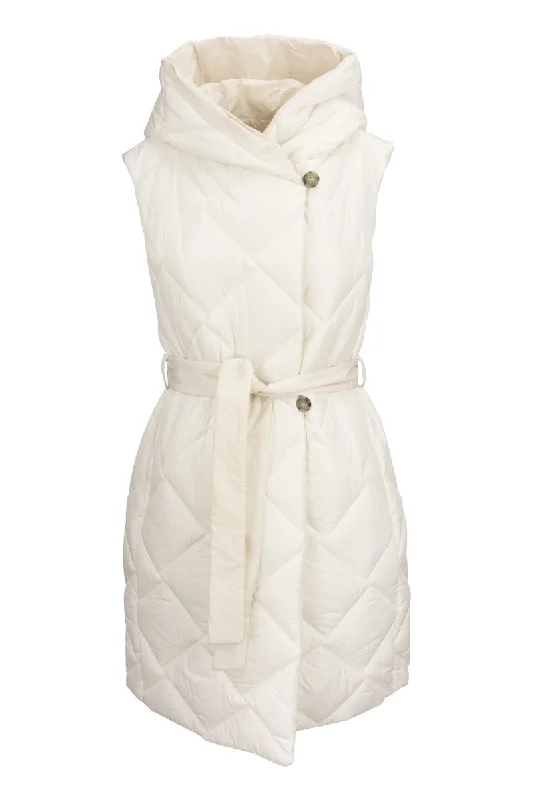 Reversible padded waistcoat with hood Cozy Sleeveless Waistcoat Vest