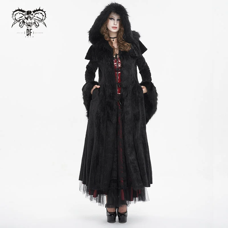 CT214 Small shawl fur collar hooded long coat Stylish Oversized Wool Shawl