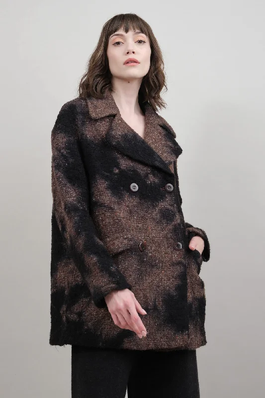 Tweed Half Peacoat Tweed Herringbone Houndstooth
