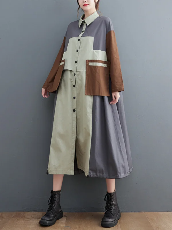 Women's Pretty Button Up Mid-Length Loose Coat With Side Pockets Boat Neck Jacket Square Neck Jacket One-Shoulder Jacket Women's Pretty Button Up Mid-Length Loose Coat With Side Pockets Boat Neck Jacket Square Neck Jacket One-Shoulder Jacket