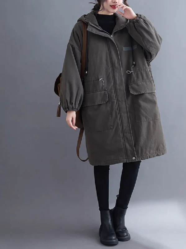 Women's Winter Wonderland Zipper Large Pockets Coat Hooded Jacket Zipper Jacket Button Jacket Women's Winter Wonderland Zipper Large Pockets Coat Hooded Jacket Zipper Jacket Button Jacket