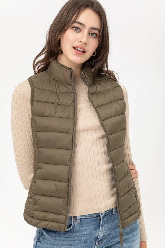 Tiana, Ultra Lightweight Puffer Vest Tailored Business Vest