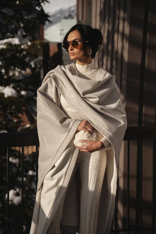 Ivory Park City Reversible Shawl Chic Knitted Shawl Wrap