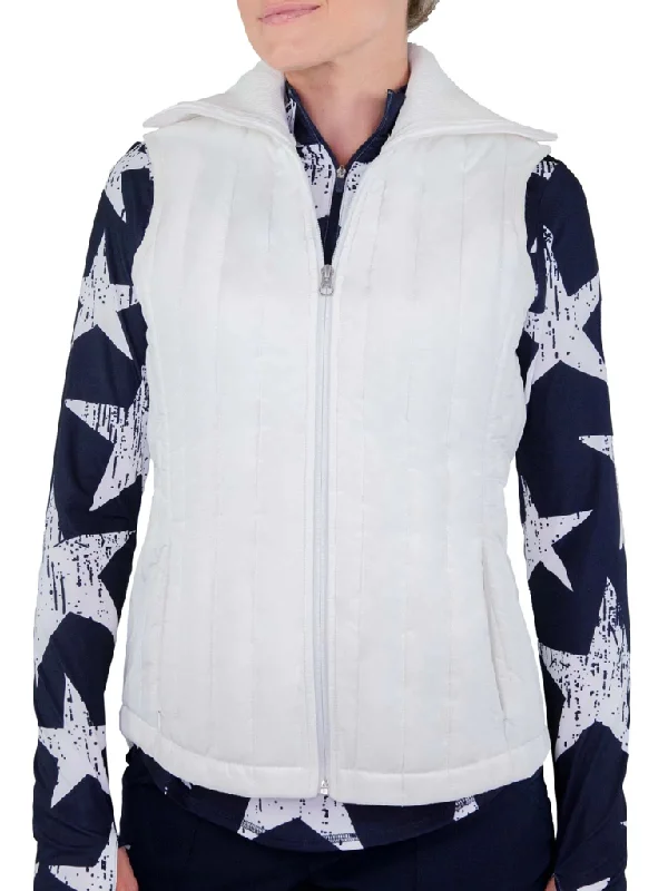 New Jofit White Puffer Vest  MSP$120 Fashion-Forward Vest Coat