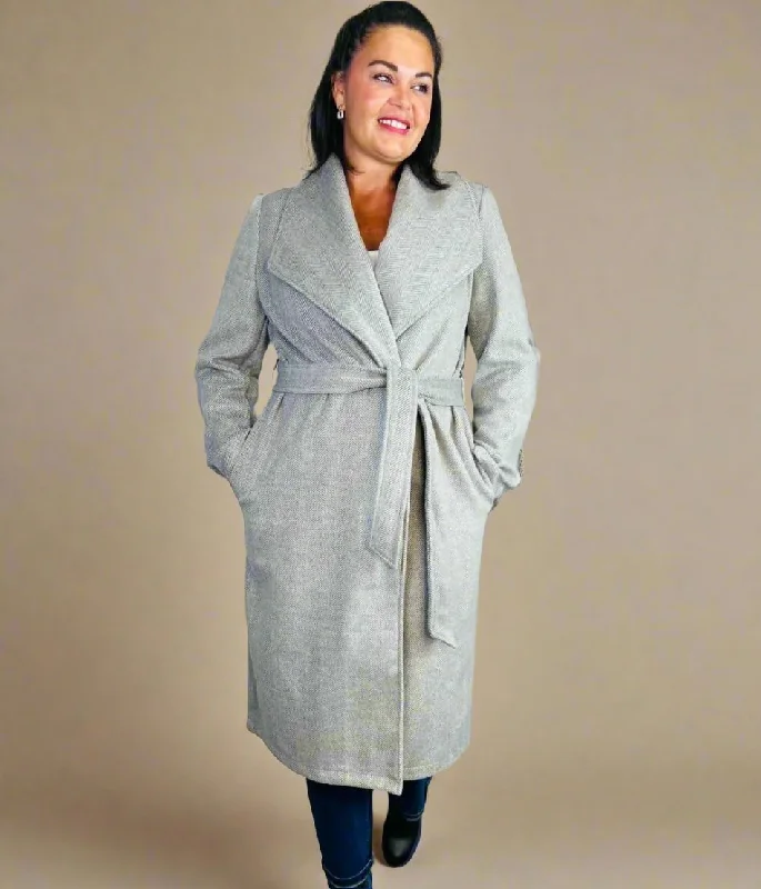 Pippa Shawl Collar Coat Classic Wool Shawl Wrap