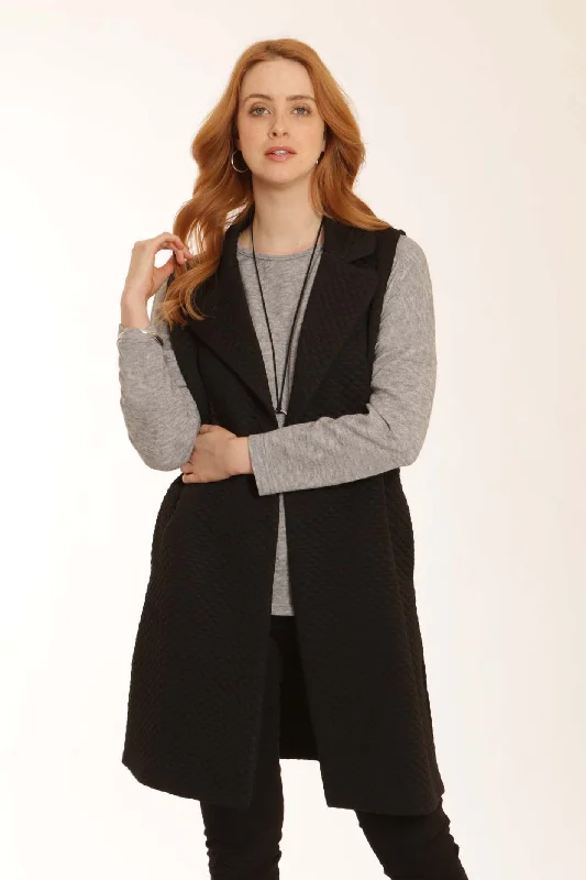 Pomodoro Clothing Long Waistcoat 42254 Elegant Longline Waistcoat Vest