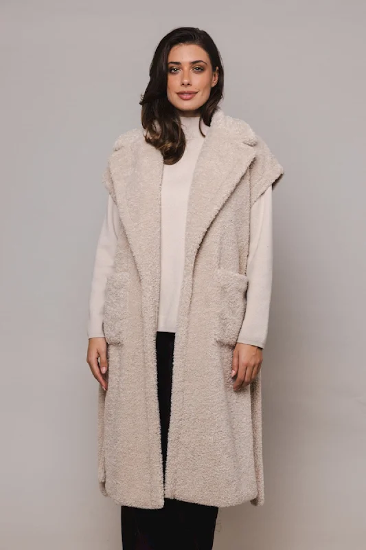 Rino & Pelle Jengo Long Waistcoat Comfortable Faux Suede Waistcoat