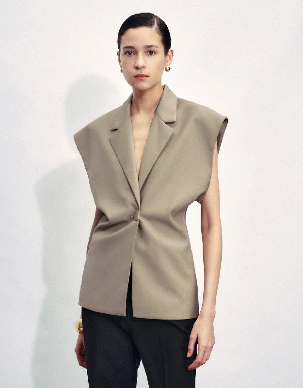 Skater Skinny Waistcoat Comfortable Long Waistcoat Jacket