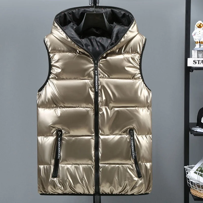 Solid Color Hooded Puffer Vest for Women (4 colors) Thick Thermal Vest