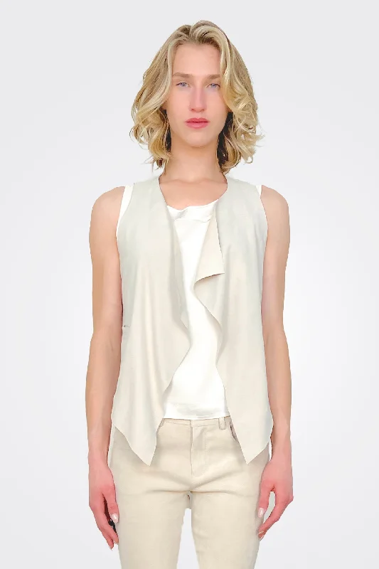 Stretch Leather Vest - Lino Soft Velvet Vest