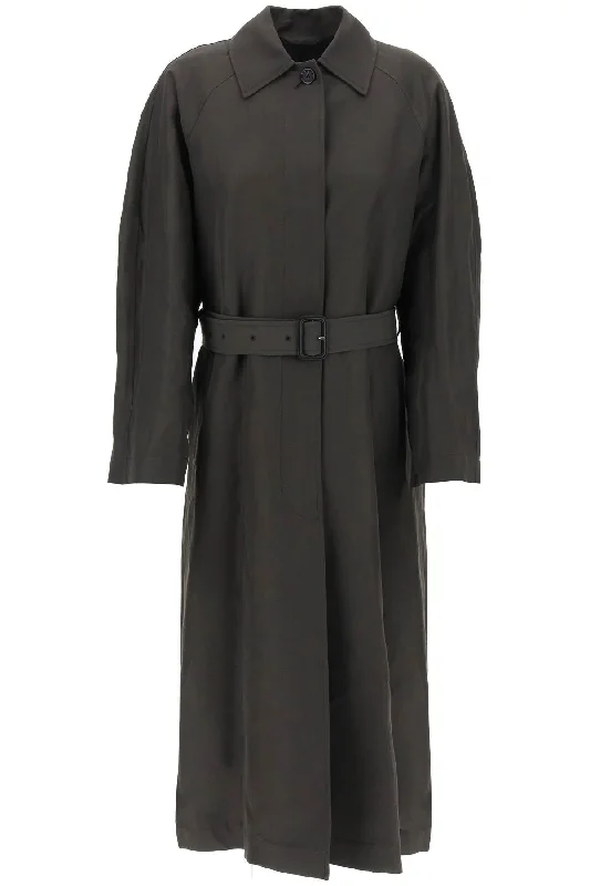 Toteme lightweight linen blend coat 242 WRO1587 FB0101 ANTHRACITE Boat Shawl Notched Toteme lightweight linen blend coat 242 WRO1587 FB0101 ANTHRACITE Boat Shawl Notched