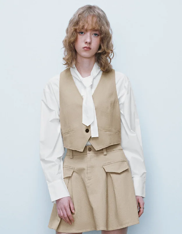 Urban V-Neck Waistcoat Classic Sleeveless Waistcoat