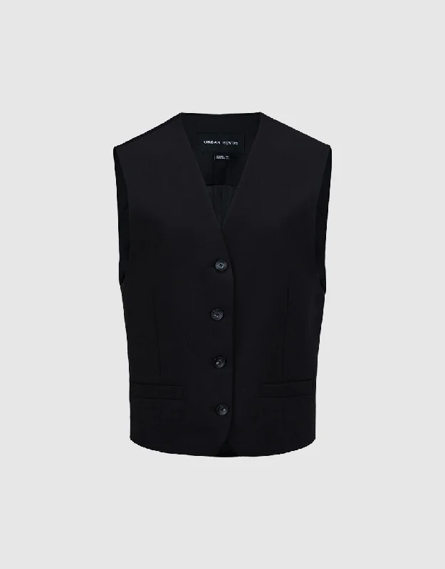 V-Neck Waistcoat Comfortable Slim Waistcoat Vest