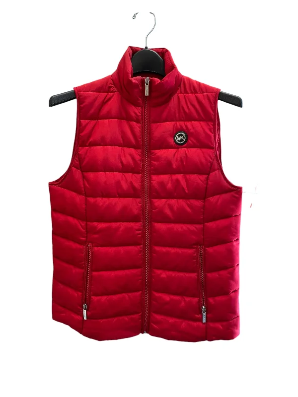 Vest Puffer & Quilted By Michael By Michael Kors In Red, Size: S Chic Faux Suede Vest