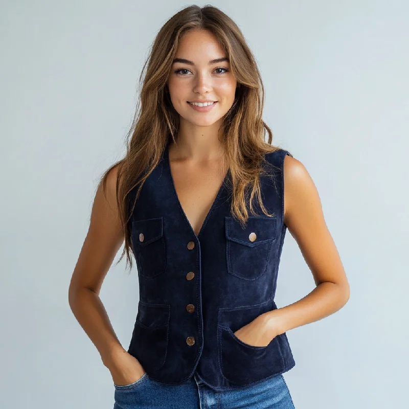 Winnie Waistcoat Trendy Faux Leather Waistcoat