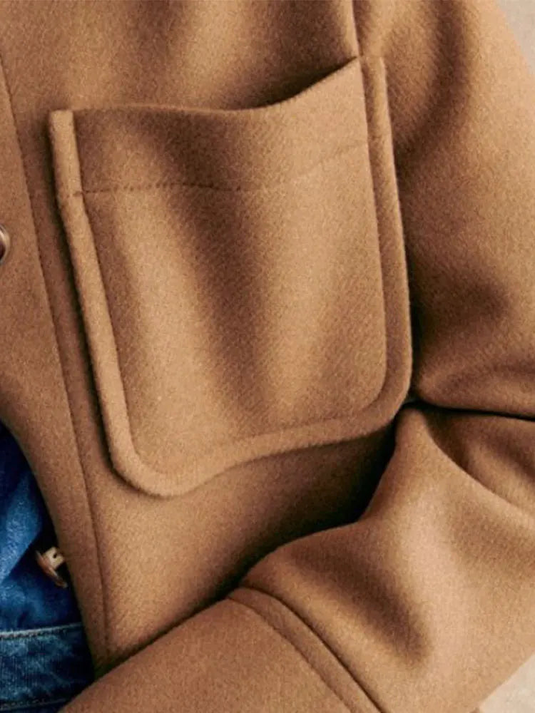 Znbbw Long Sleeved Lapel Women's Coat With Pockets Fashion Casual Female Loose Outwear 2023 Autumn/Winter Warm Street Wear Pockets Sleeves Lining Znbbw Long Sleeved Lapel Women's Coat With Pockets Fashion Casual Female Loose Outwear 2023 Autumn/Winter Warm Street Wear Pockets Sleeves Lining