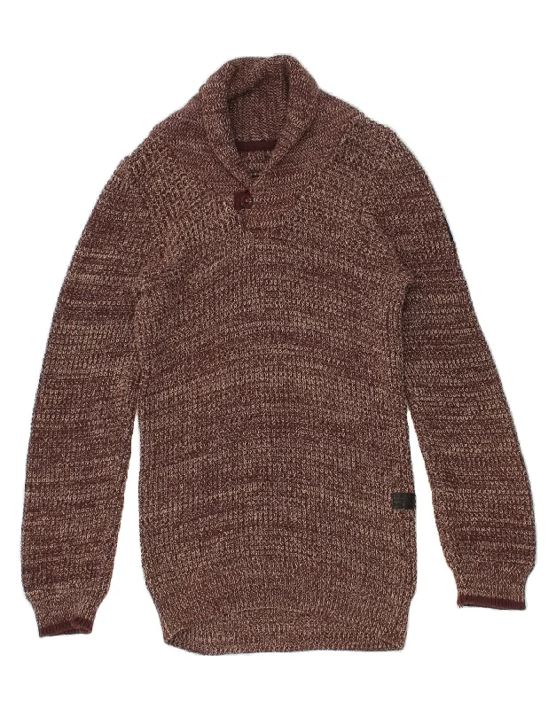 G-STAR Womens Shawl Neck Jumper Sweater UK 12 Medium Burgundy Cotton Soft Wool Shawl Wrap G-STAR Womens Shawl Neck Jumper Sweater UK 12 Medium Burgundy Cotton Soft Wool Shawl Wrap