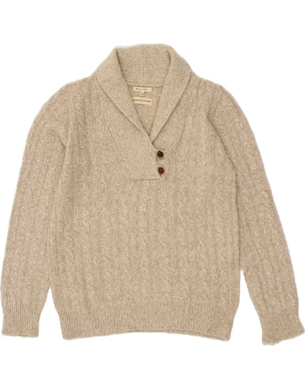MASSIMO DUTTI Womens Shawl Neck Jumper Sweater UK 16 Large Beige Flecked Fashionable Silk Shawl Wrap MASSIMO DUTTI Womens Shawl Neck Jumper Sweater UK 16 Large Beige Flecked Fashionable Silk Shawl Wrap
