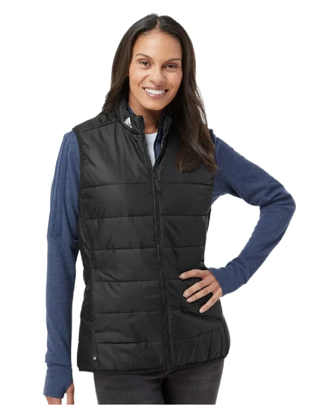 Adidas Women's Puffer Vest Draped Open Vest