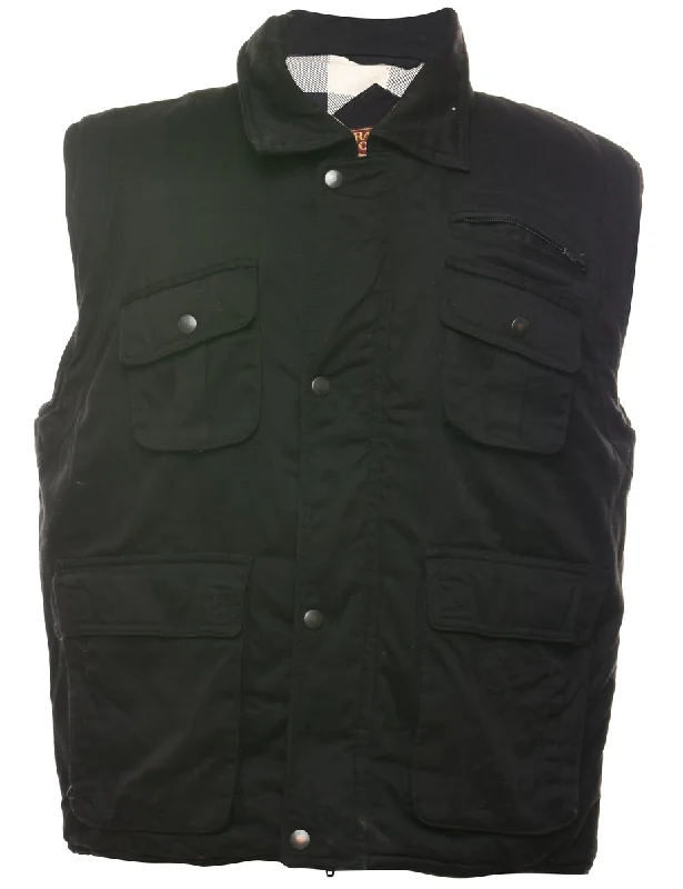 Black Waistcoat - L Chic Tailored Waistcoat Jacket