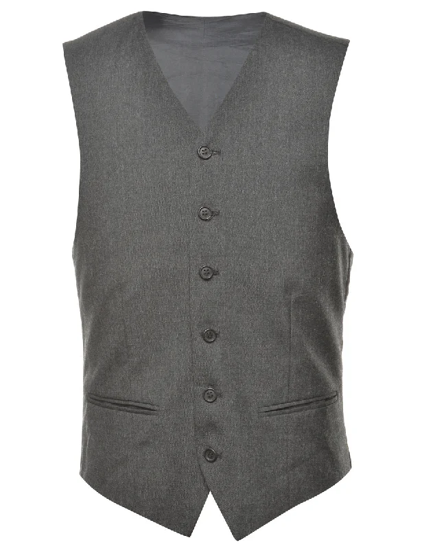 Black Waistcoat - M Cozy Woolen Waistcoat Vest