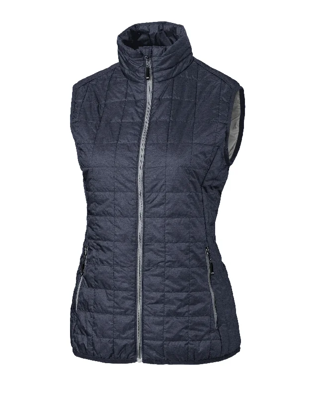 Cutter & Buck Rainier PrimaLoft® Womens Eco Insulated Full Zip Puffer Vest Classic Tailored Vest