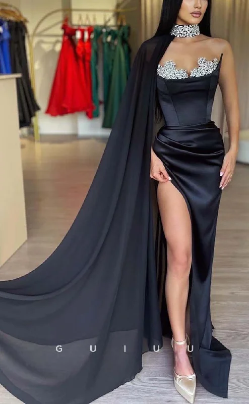 G3176 - Elegant & Luxurious Beaded Strapless Long Formal Prom Dresses With Shawl Fashionable Oversized Shawl G3176 - Elegant & Luxurious Beaded Strapless Long Formal Prom Dresses With Shawl Fashionable Oversized Shawl