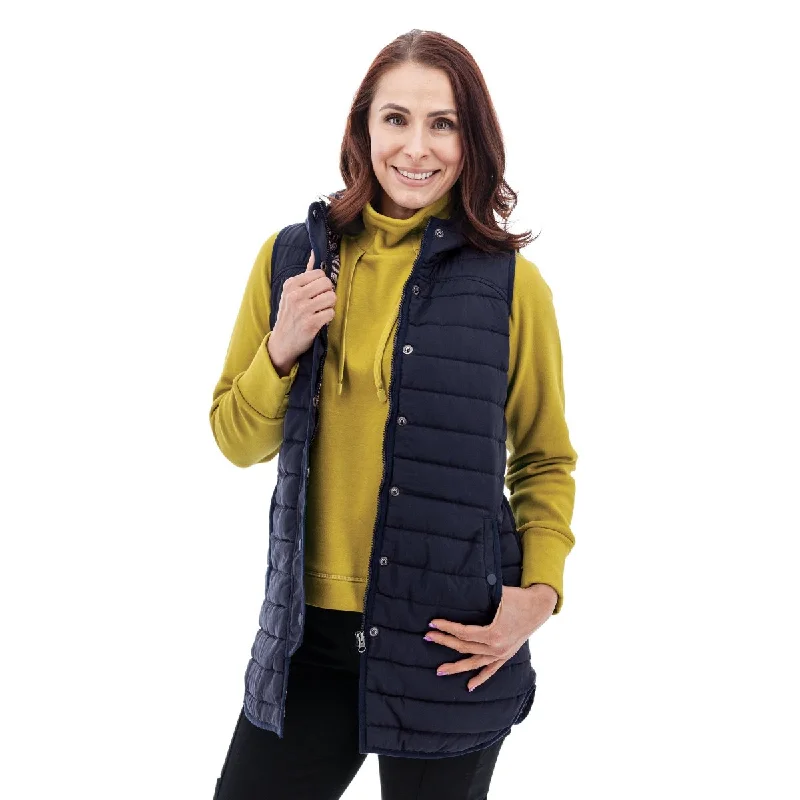 Fallon Long Puffer Vest Trendy Waterfall Vest