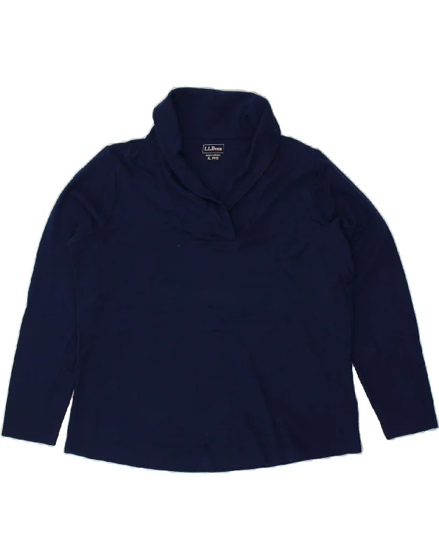 L.L.BEAN Womens Shawl Neck Jumper Sweater UK 18 XL Navy Blue Cotton Fashionable Silk Shawl Wrap L.L.BEAN Womens Shawl Neck Jumper Sweater UK 18 XL Navy Blue Cotton Fashionable Silk Shawl Wrap
