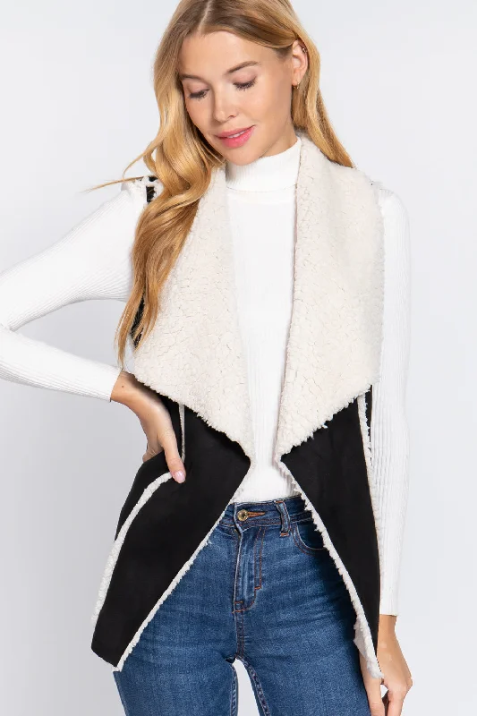 Shawl Faux Suede Fur Bonded Vest - 3 colors Elegant Lace Shawl Wrap