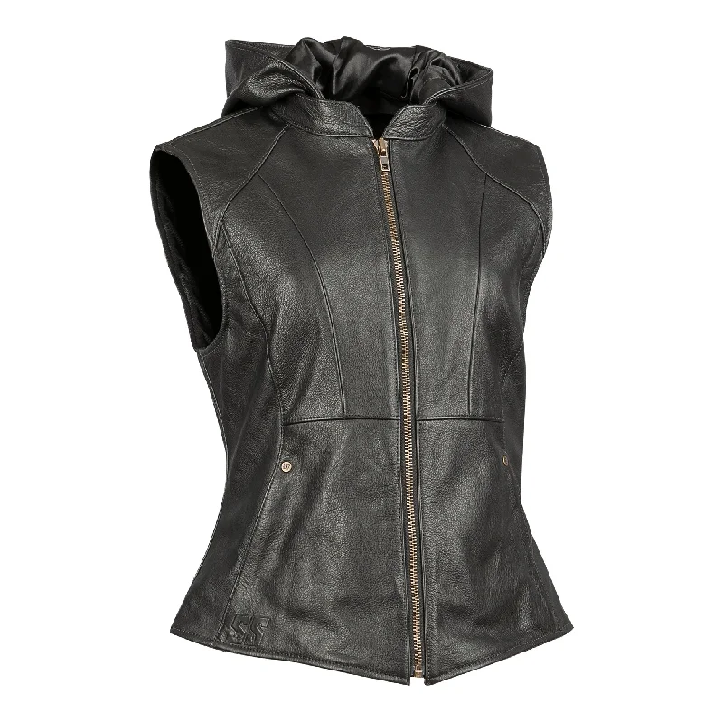 Women's Killer Queen™ Leather Vest Quilted Down Vest