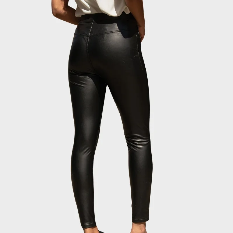 Threadbare Coated Jeggings Buttoned Zippered Snapped