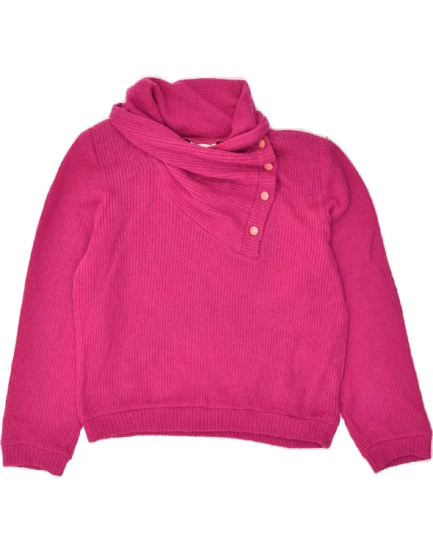 VINTAGE Womens Shawl Neck Jumper Sweater IT 44 Medium Pink Luxurious Cashmere Shawl Wrap VINTAGE Womens Shawl Neck Jumper Sweater IT 44 Medium Pink Luxurious Cashmere Shawl Wrap