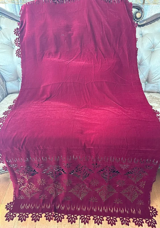 Boutique Designer Embroidered Velvet Shawl Comfortable Pashmina Shawl