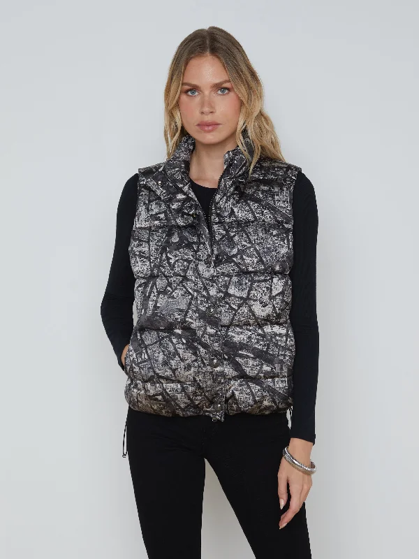 Rae Puffer Vest Warm Wool-Blend Vest
