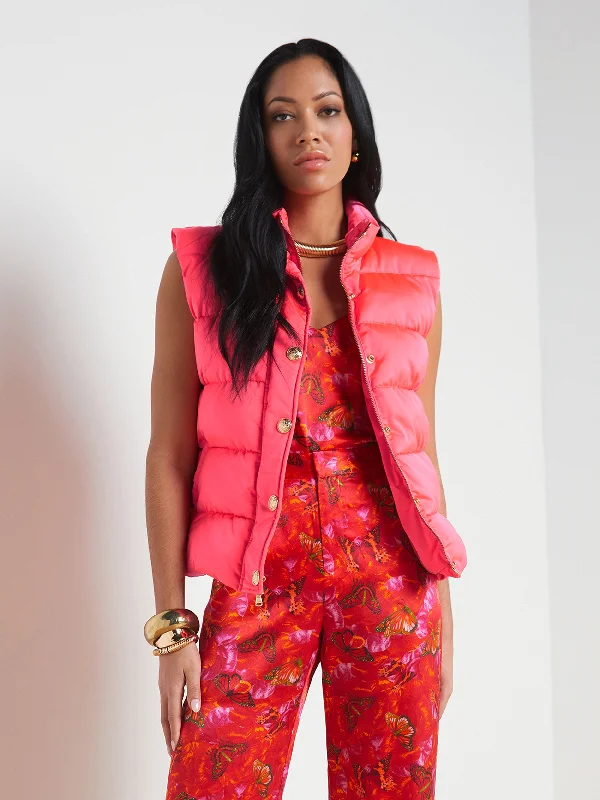 Rae Puffer Vest Classic Plaid Vest