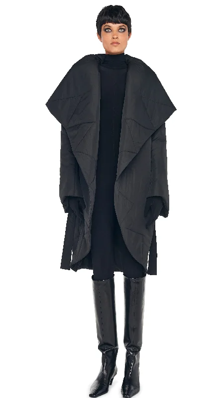SHAWL COLLAR COAT Stylish Oversized Wool Shawl
