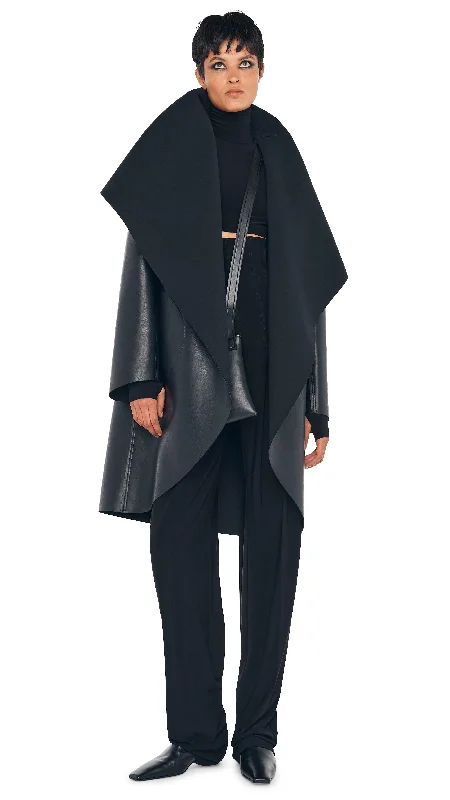 SHAWL COLLAR COAT REVERSIBLE Comfortable Knitted Shawl Wrap